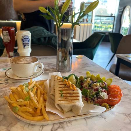 Loaded Wraps served at Papillon café and restaurant Birmingham
